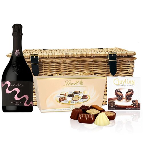 Villa Marcello Prosecco Rose 75cl And Chocolates Hamper